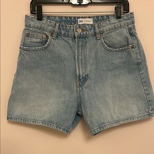 Zara Light Blue Denim Shorts
